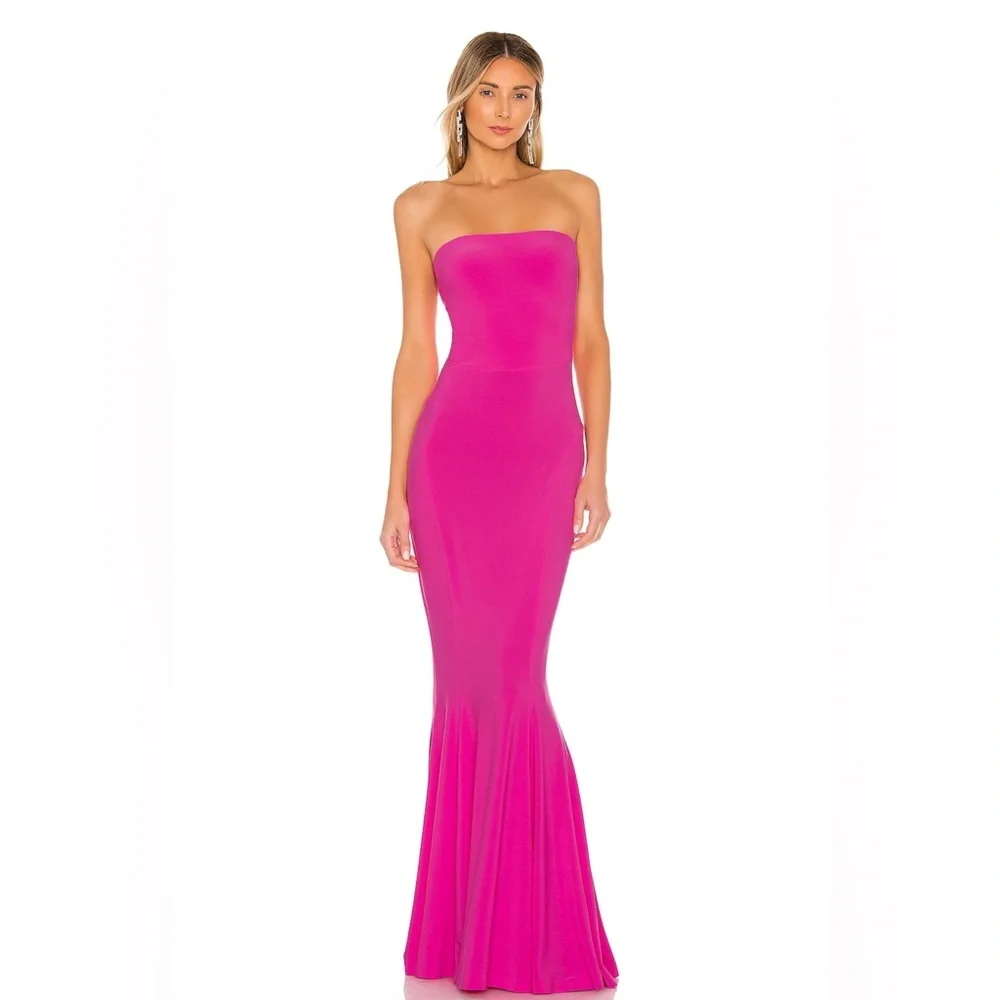 X Revolve Strapless Fishtail Gown - Orchid Pink - Picture 1 of 3